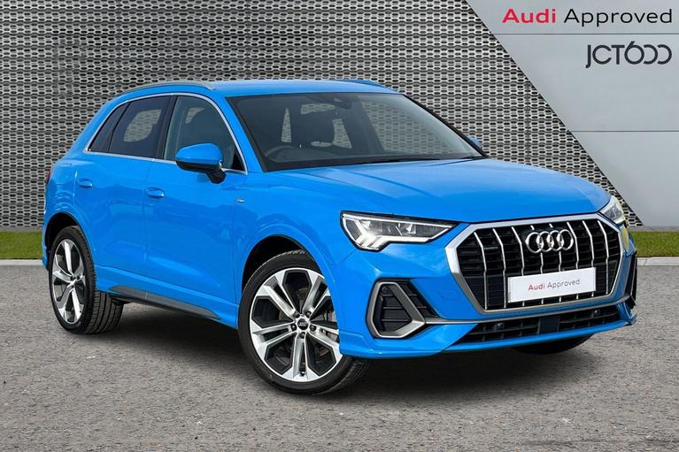 Used 2019 Audi Q3 2.0 TFSI 40 S line SUV 5dr Petrol S Tronic quattro Euro 6 (s/s) (190 ps) Blue at JCT600