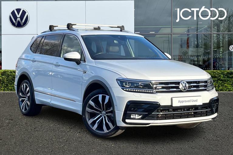 Used 2021 Volkswagen Tiguan Allspace R-Line Tech 1.5 TSI 2WD 150PS 7-Speed DSG 5 Door Pure White at JCT600