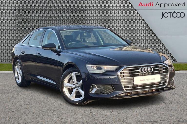 Used 2020 AUDI A6 40 TDI Sport 4dr S Tronic Firmament blue, metallic at JCT600