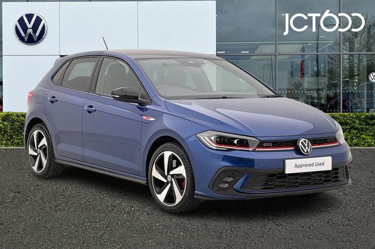 Used 2023 VOLKSWAGEN Polo 2.0 TSI GTI Hatchback 5dr Petrol DSG Euro 6 (s/s) (207 ps) Blue at JCT600