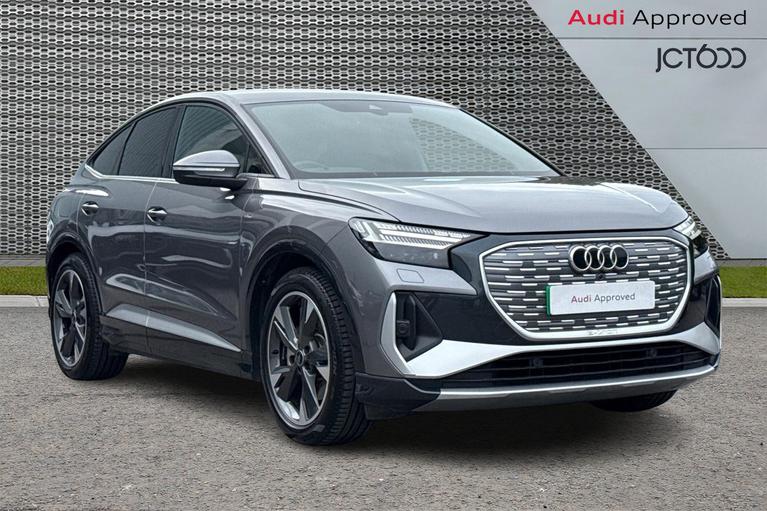 Used 2023 AUDI Q4 e-tron Sportback (S) S line 50 e-tron quattro 22000 kW (Technology Pack) Typhoon Grey at JCT600