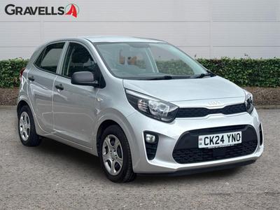 Used 2024 Kia PICANTO 1.0 1 Hatchback 5dr Petrol Manual Euro 6 (s/s) (66 bhp) Silver at Gravells