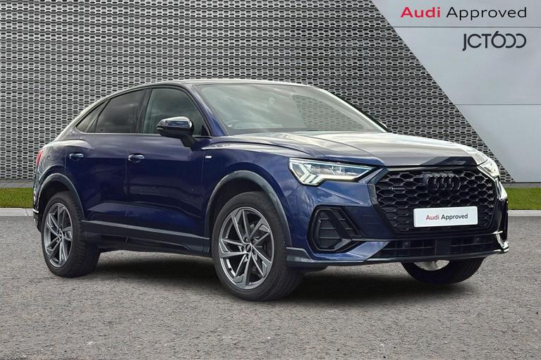 Used 2021 Audi Q3 2.0 TFSI 40 Black Edition Sportback 5dr Petrol S Tronic quattro Euro 6 (s/s) (190 ps) Blue at JCT600