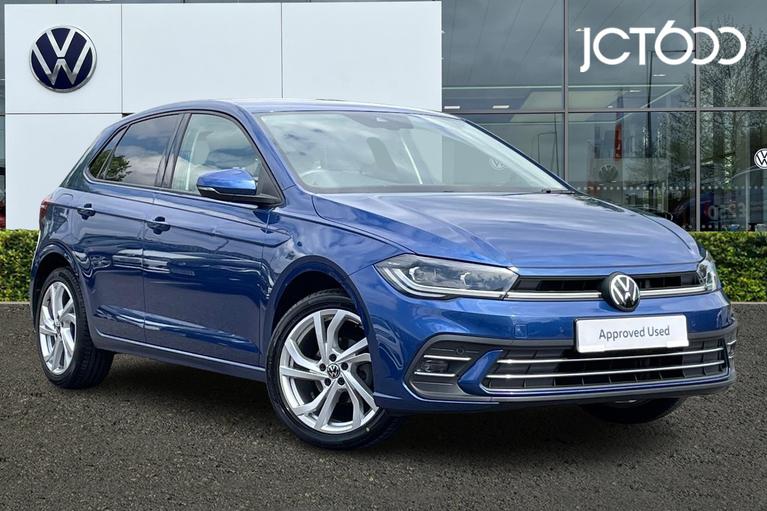 Used 2022 VOLKSWAGEN Polo Style 1.0 TSI 95PS 5-speed Manual 5 Door Reef Blue at JCT600