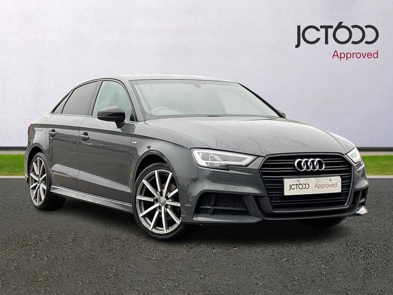 Used 2017 AUDI A3 1.5 TFSI CoD Black Edition Saloon 4dr Petrol S Tronic Euro 6 (s/s) (150 ps) Grey at JCT600