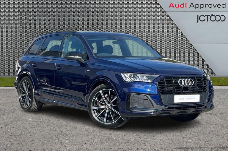 Used 2021 Audi Q7 3.0 TDI V6 50 Black Edition SUV 5dr Diesel Tiptronic quattro Euro 6 (s/s) (286 ps) Blue at JCT600