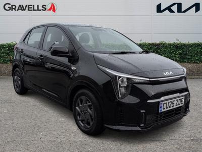 Used 2025 Kia PICANTO 1.0 2 Hatchback 5dr Petrol AMT Euro 6 (s/s) (62 bhp) MIDNIGHT BLACK at Gravells