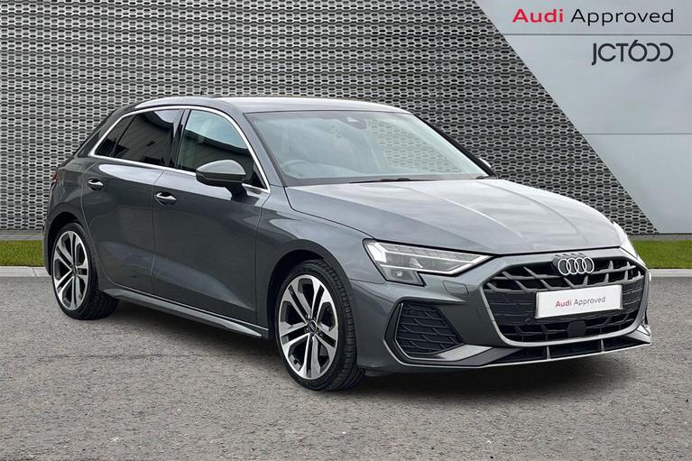 Used 2024 AUDI A3 2.0 TDI 35 S line Sportback 5dr Diesel S Tronic Euro 6 (s/s) (150 ps) Daytona Grey Pearlescent at JCT600