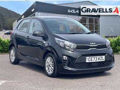 Used 2023 Kia PICANTO 1.0 DPi 2 Hatchback 5dr Petrol Manual Euro 6 (s/s) (66 bhp) MIDNIGHT BLACK at Gravells