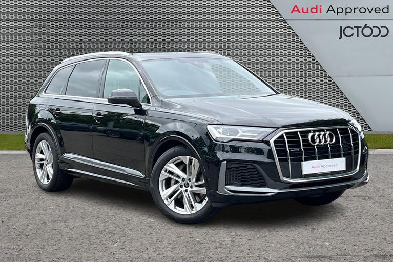 Used 2023 Audi Q7 3.0 TFSI V6 55 S line SUV 5dr Petrol Tiptronic quattro Euro 6 (s/s) (340 ps) Black at JCT600