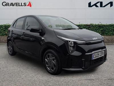 Used 2025 Kia PICANTO 1.0 2 Hatchback 5dr Petrol AMT Euro 6 (s/s) (62 bhp) MIDNIGHT BLACK at Gravells