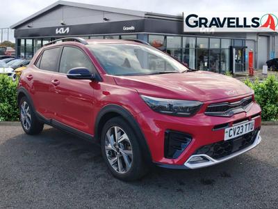 Used 2023 Kia STONIC 1.0 T-GDi MHEV GT-Line SUV 5dr Petrol Hybrid Manual Euro 6 (s/s) (118 bhp) BLAZE RED at Gravells