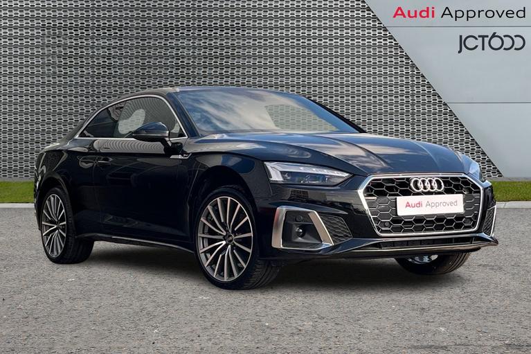 Used 2024 Audi A5 2.0 TDI 35 S line Coupe 2dr Diesel S Tronic Euro 6 (s/s) (163 ps) Black at JCT600