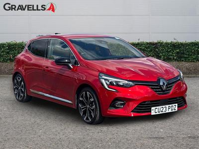 Used 2023 ~ Clio 1.6 E-TECH Techno Hatchback 5dr Petrol Hybrid Auto Euro 6 (s/s) (145 ps) flame red at Gravells