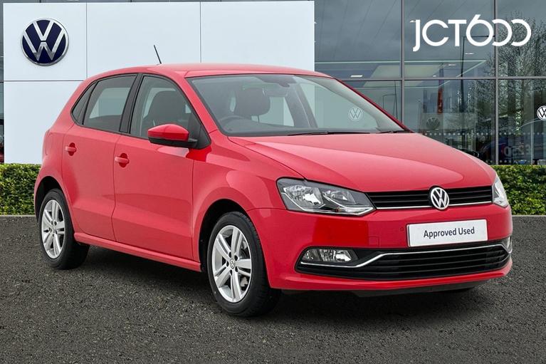 Used 2017 VOLKSWAGEN Polo 1.2 TSI BlueMotion Tech Match Edition Hatchback 5dr Petrol Manual Euro 6 (s/s) (90 ps) Red at JCT600