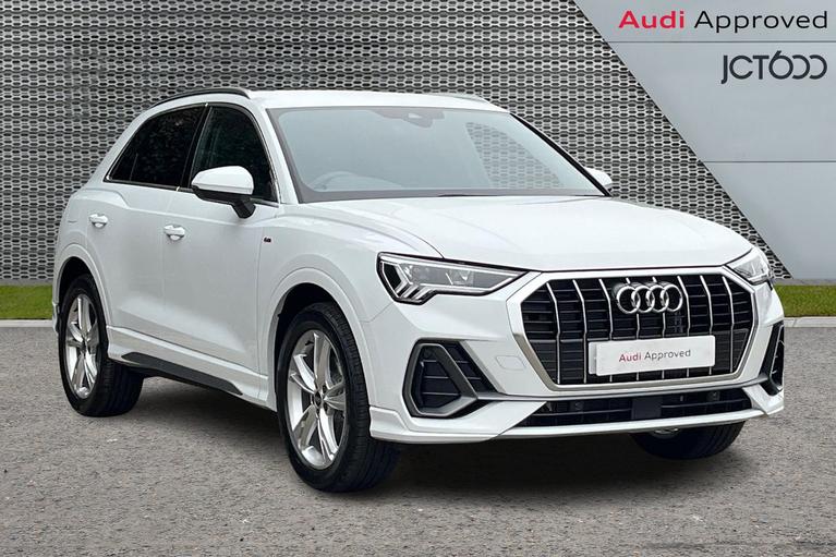 Used 2024 AUDI Q3 1.5 TFSI CoD 35 S line SUV 5dr Petrol S Tronic Euro 6 (s/s) (150 ps) Glacier white, metallic at JCT600