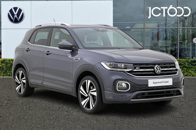 Used 2022 Volkswagen T-Cross 1.0 TSI R-Line SUV 5dr Petrol Manual Euro 6 (s/s) (110 ps) Smokey Grey at JCT600