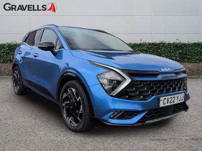 Used 2022 Kia SPORTAGE 1.6 T-GDi MHEV GT-Line SUV 5dr Petrol Hybrid DCT Euro 6 (s/s) (148 bhp) Blue at Gravells