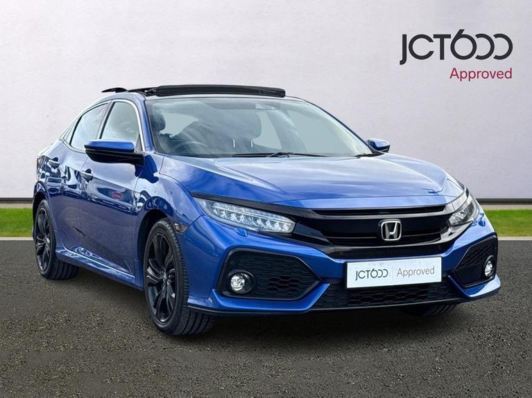 Used 2019 HONDA Civic 1.0 VTEC Turbo EX Hatchback 5dr Petrol CVT Euro 6 (s/s) (126 ps) Blue at JCT600