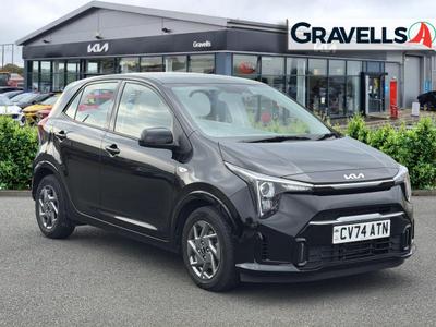 Used 2024 Kia PICANTO 1.0 2 Hatchback 5dr Petrol Manual Euro 6 (s/s) (62 bhp) midnight black at Gravells