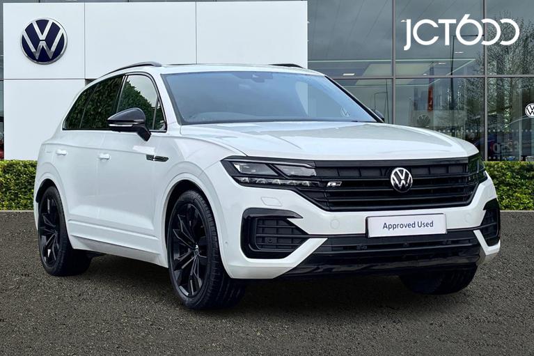 Used 2021 Volkswagen Touareg V6 Black Edition 3.0 TDI 286PS 4MOTION 8-speed Auto Tiptronic Pure White at JCT600