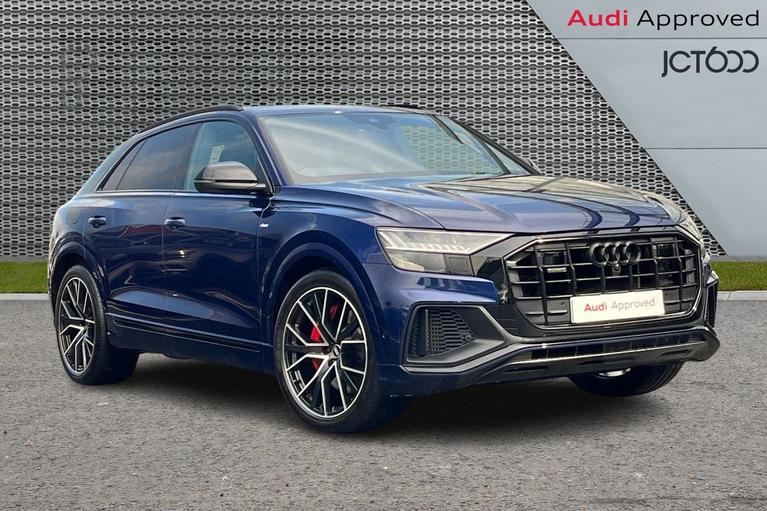 Used 2021 Audi Q8 3.0 TFSIe V6 55 Vorsprung SUV 5dr Petrol Plug-in Hybrid Tiptronic quattro Euro 6 (s/s) 17.9kWh (381 ps) Blue at JCT600