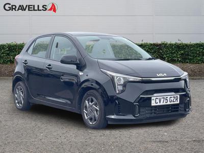 Used 2025 Kia PICANTO 1.0 2 Hatchback 5dr Petrol Manual Euro 6 (s/s) (62 bhp) MIDNIGHT BLACK at Gravells