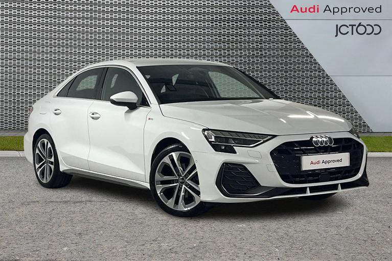 Used 2026 AUDI A3 Saloon S line TFSI 150 PS S tronic 4 Door Glacier White at JCT600