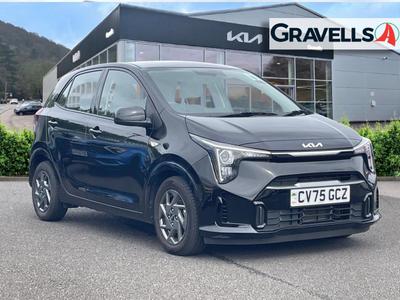 Used 2025 Kia PICANTO 1.0 2 Hatchback 5dr Petrol Manual Euro 6 (s/s) (62 bhp) MIDNIGHT BLACK at Gravells