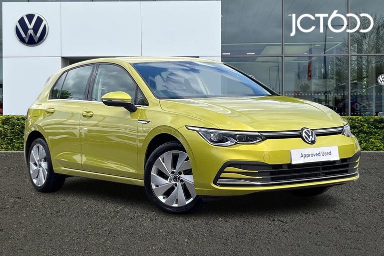 Used 2022 Volkswagen Golf Style 1.5 TSI 150PS 6-speed Manual 5 Door Lime Yellow at JCT600