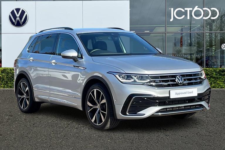 Used 2022 VOLKSWAGEN Tiguan 1.5 TSI R-Line SUV 5dr Petrol DSG Euro 6 (s/s) (150 ps) Silver at JCT600