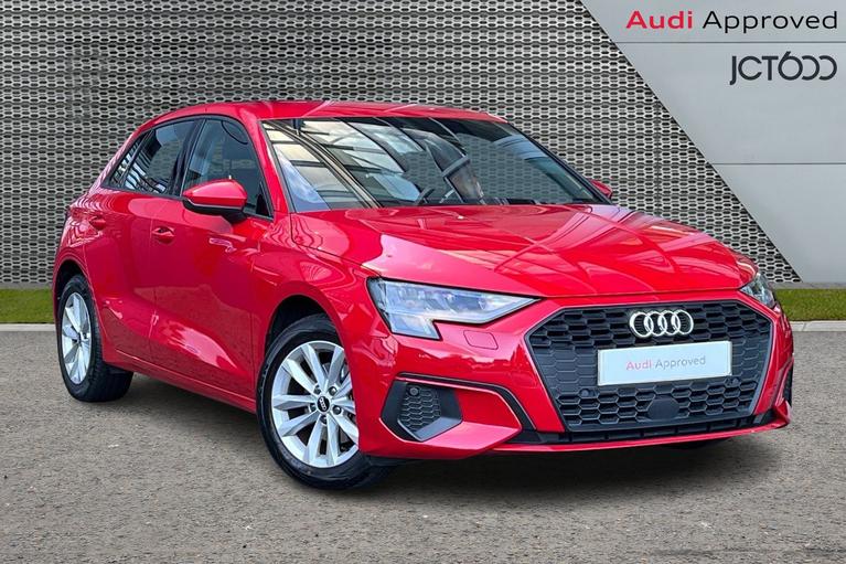 Used 2021 AUDI A3 1.0 TFSI 30 Technik Sportback 5dr Petrol S Tronic Euro 6 (s/s) (110 ps) Red at JCT600