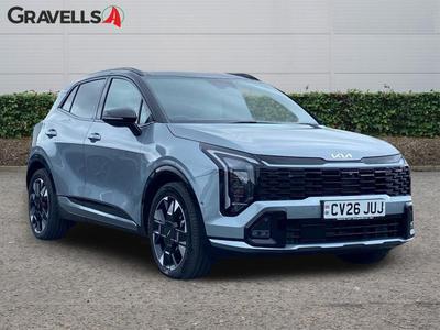 Used 2026 Kia Sportage 1.6 h T-GDi GT-Line S SUV 5dr Petrol Hybrid Auto Euro 6 (s/s) (235 bhp) LUNAR SILVER WITH BLACK ROOF at Gravells
