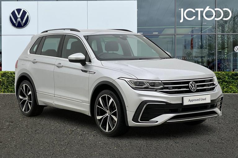 Used 2022 VOLKSWAGEN Tiguan 1.5 TSI R-Line SUV 5dr Petrol DSG Euro 6 (s/s) (150 ps) Reflex Silver at JCT600