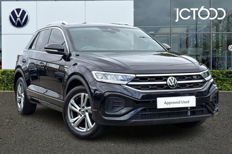 Used 2025 VOLKSWAGEN T-Roc 1.5 TSI R-Line SUV 5dr Petrol DSG Euro 6 (s/s) (150 ps) Deep Black Pearl at JCT600