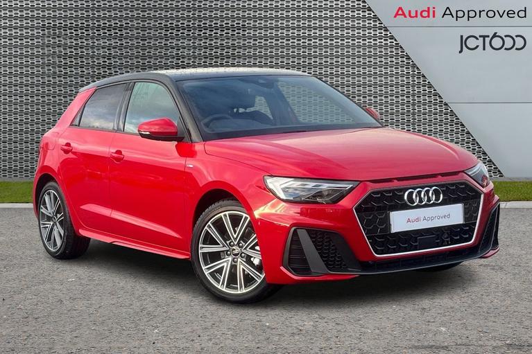 Used 2024 AUDI A1 1.0 TFSI 30 S line Sportback 5dr Petrol Manual Euro 6 (s/s) (116 ps) Progressive Red Metallic, Mythos Black Metallic at JCT600