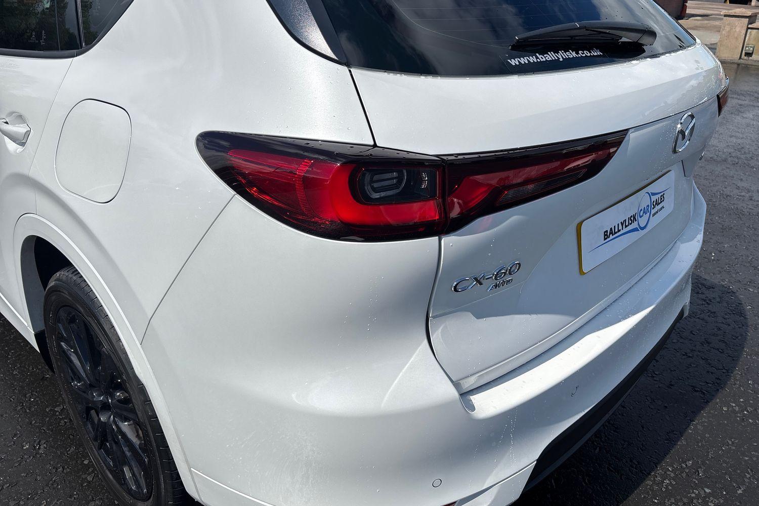 2026 Mazda CX-60 2.5 e-SKYACTIV 17.8kWh Homura Petrol Plug-in Hybrid Auto 4WD (327 ps) in White with 2900 Miles - vehicle photo 10 for sale on PureCar