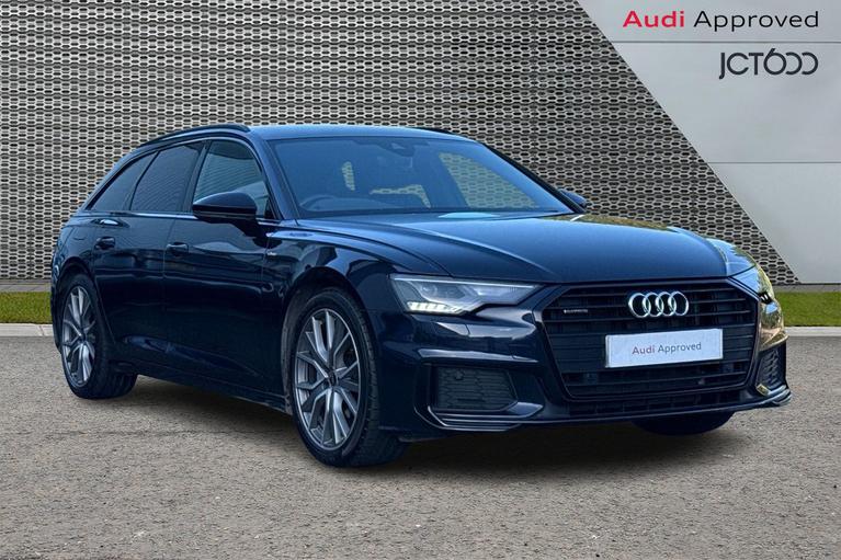 Used 2023 AUDI A6 Avant Black Edition 40 TDI quattro 204 PS S tronic Firmament Blue at JCT600