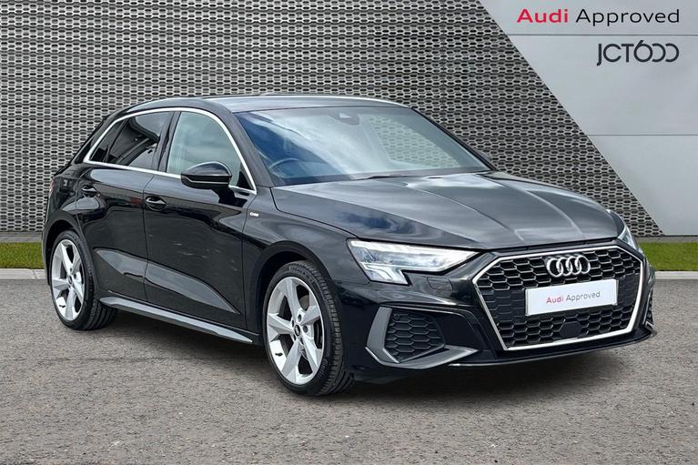 Used 2021 Audi A3 1.5 TFSI 35 S line Sportback 5dr Petrol Manual Euro 6 (s/s) (150 ps) Black at JCT600