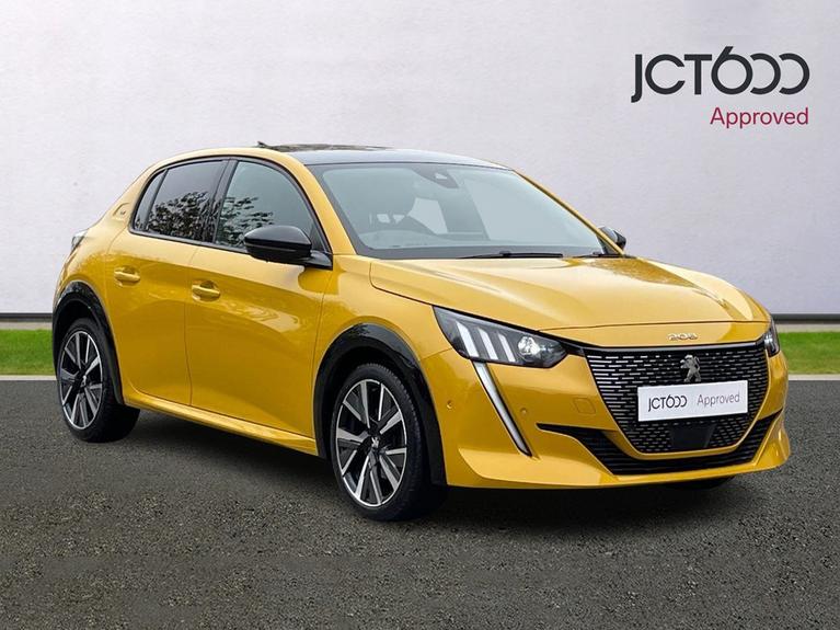 Used 2022 PEUGEOT 208 1.2 PureTech GT Hatchback 5dr Petrol EAT Euro 6 (s/s) (100 ps) Yellow at JCT600