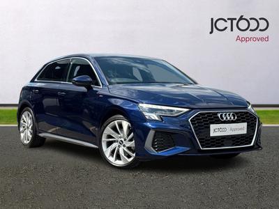 2021 AUDI A3 1.5 TFSI 35 S line Sportback 5dr Petrol S Tronic Euro 6 (s/s) (150 ps) at JCT600