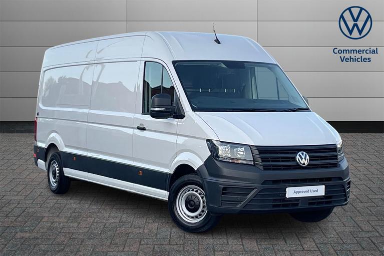 Used 2024 VOLKSWAGEN Crafter CR35 Trendline Panel Van Automatic LWB Euro 6 140ps *APP CONNECT*PARKING SENSORS* Candy White at JCT600