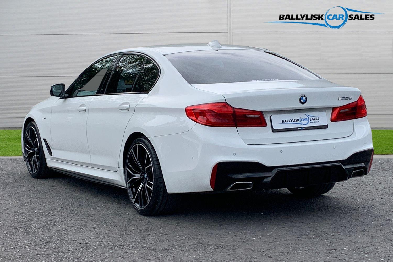 BMW 5 SERIES 2.0 520D 190PS M SPORT SALOON DIESEL AUTO IN WHITE WITH 66K...