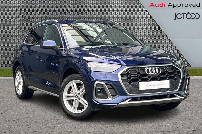 Used 2022 AUDI Q5 2.0 TDI 40 S line SUV 5dr Diesel S Tronic quattro Euro 6 (s/s) (204 ps) Blue at JCT600