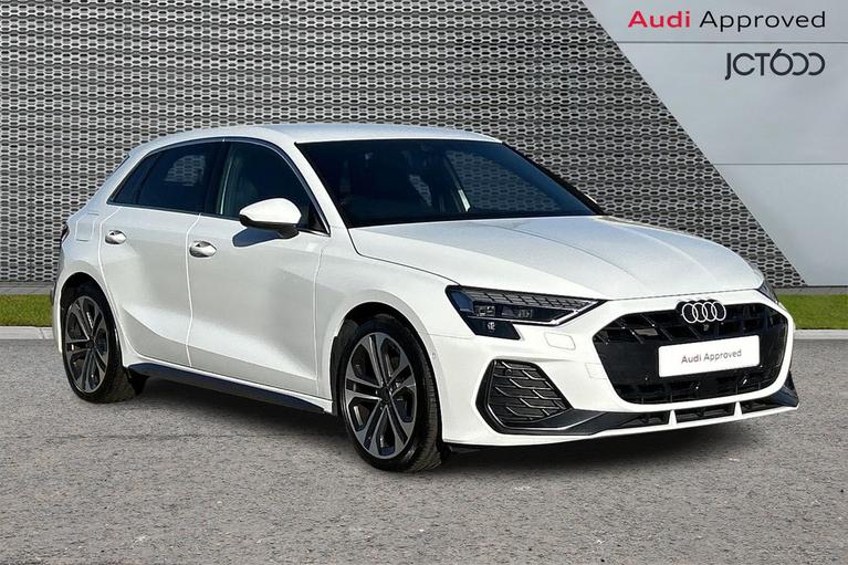 Used 2024 Audi A3 1.5 TFSI 30 S line Sportback 5dr Petrol Manual Euro 6 (s/s) (116 ps) White at JCT600