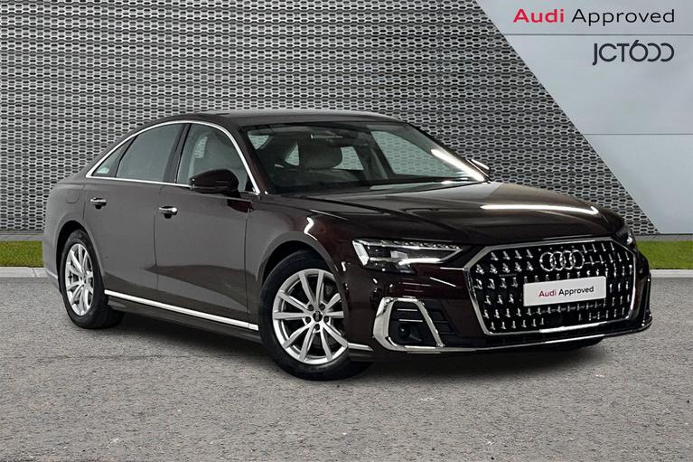 Used 2024 Audi A8 3.0 TDI V6 50 Sport Saloon 4dr Diesel Tiptronic quattro Euro 6 (s/s) (LWB) (286 ps) Red at JCT600