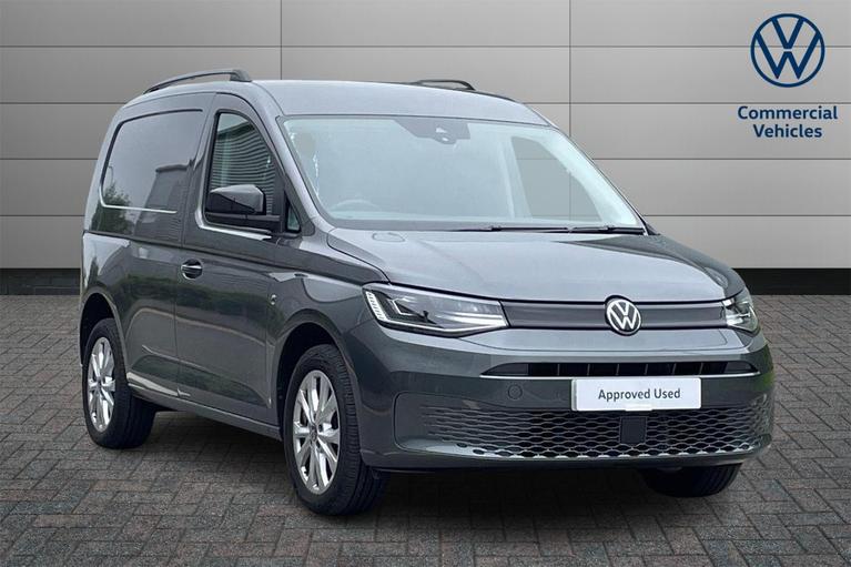 Used 2023 VOLKSWAGEN Caddy C20 Cargo Commerce Pro SWB 122 PS 2.0 TDI 7sp DSG Panel Van Indium Grey at JCT600