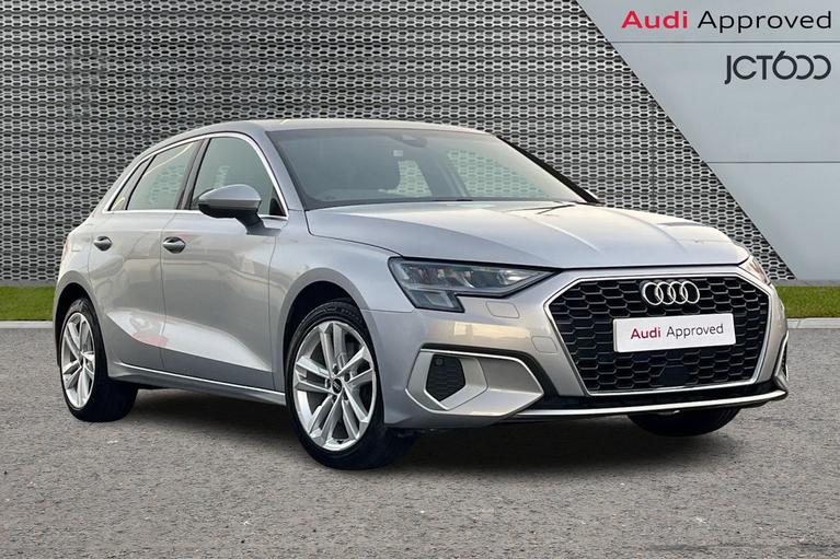 Used 2021 AUDI A3 1.0 TFSI 30 Sport Sportback 5dr Petrol S Tronic Euro 6 (s/s) (110 ps) Silver at JCT600