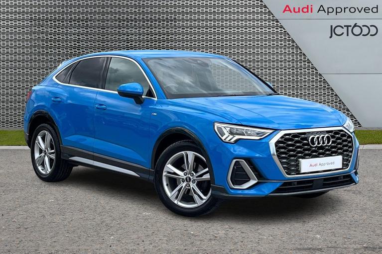 Used 2022 AUDI Q3 2.0 TDI 35 S line Sportback 5dr Diesel S Tronic Euro 6 (s/s) (150 ps) Blue at JCT600