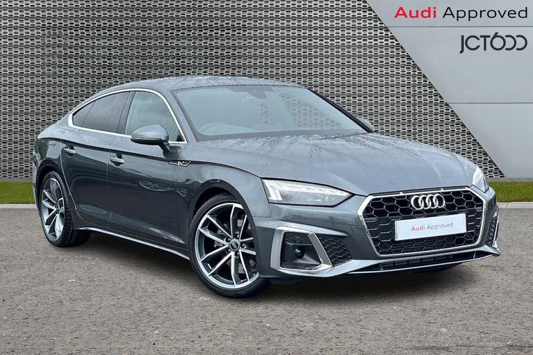 Used 2024 AUDI A5 2.0 TFSI 35 S line Sportback 5dr Petrol S Tronic Euro 6 (s/s) (150 ps) Daytona grey, pearl effect at JCT600